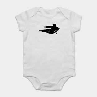 Taekwondo Silhouette Baby Bodysuit